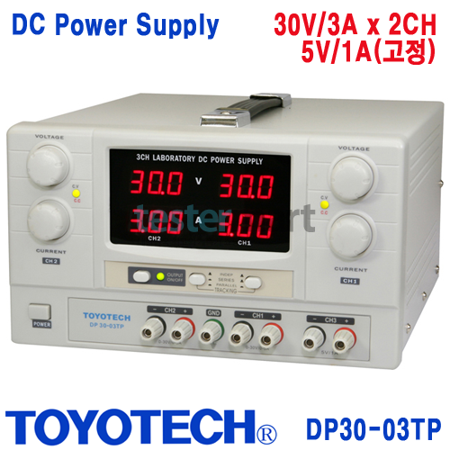 [TOYOTECH DP30-03TP] 30V/3A x 2CH, 5V/1A, DC Power Supply, DC파워서플라이, DC전원공급기, 직류전원공급장치, 직류전원장치, 다채널전원곱급장치, 멀티채널 전원공급장치