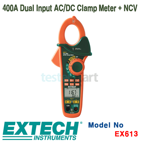 [EXTECH] EX613, 400A Dual Input AC/DC Clamp Meter + NCV, 클림프 메타, 비접촉식 전압검출 [익스텍]