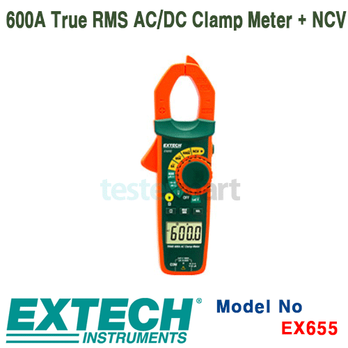 [EXTECH] EX655, 600A True RMS AC/DC Clamp Meter + NCV, 클림프 메타, 비접촉식 전압검출 [익스텍]