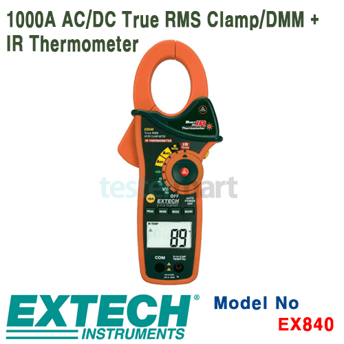 [EXTECH] EX840, 1000A AC/DC True RMS Clamp/DMM + IR Thermometer, 클램프 메타, 적외선온도계 [익스텍]