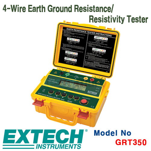 [EXTECH] GRT350, 4-Wire Earth Ground Resistance/Resistivity Tester, 접지저항계 [익스텍]