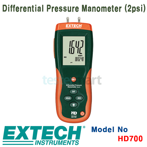 [EXTECH] HD700, Differential Pressure Manometer (2psi), 압력계 [익스텍]