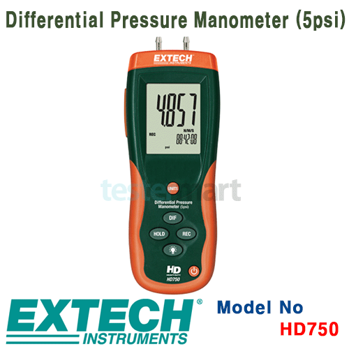 [EXTECH] HD750, Differential Pressure Manometer (5psi), 압력계 [익스텍]