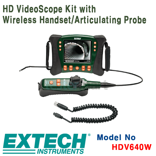[EXTECH] HDV640W, HD VideoScope Kit with Wireless Handset/Articulating Probe, 비디오 스코프 키트 [익스텍]