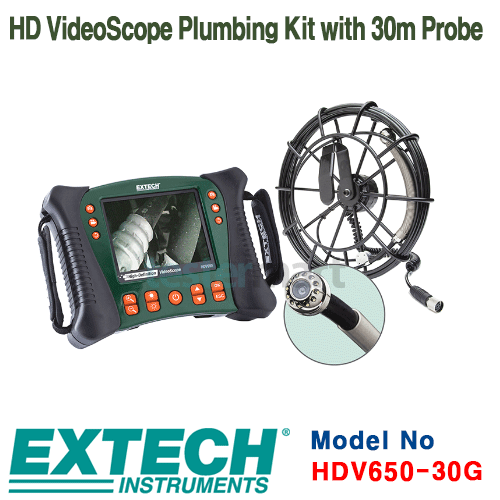 [EXTECH] HDV650-30G, HD VideoScope Plumbing Kit with 30m Probe, 비디오 스코프 [익스텍]