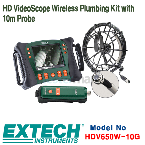 [EXTECH] HDV650W-10G, HD VideoScope Wireless Plumbing Kit with 10m Probe, 비디오 스코프 [익스텍]