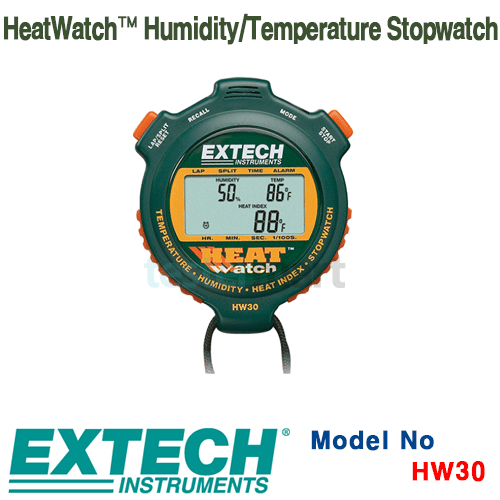 [EXTECH] HW30, HeatWatch™ Humidity/Temperature Stopwatch, 온도계 [익스텍]