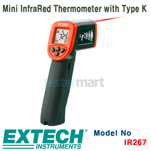 [EXTECH] IR267, Mini InfraRed Thermometer with Type K, K타입 온도계, 적외선 온도계 [익스텍]