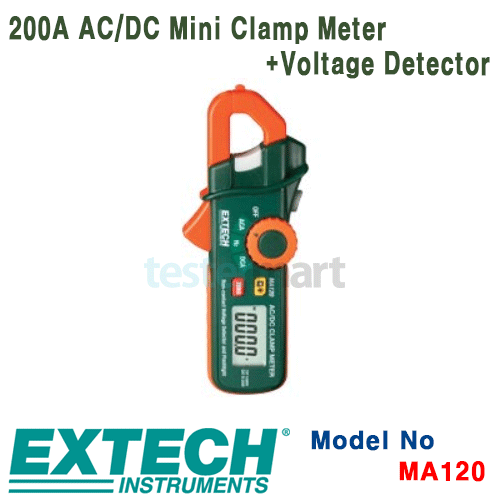 [EXTECH] MA120, 200A AC/DC Mini Clamp Meter+Voltage Detector, 클램프메타 [익스텍]