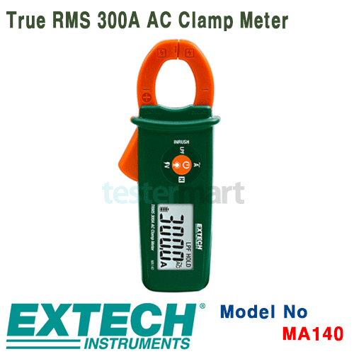 [EXTECH] MA140, True RMS 300A AC Clamp Meter, 클램프메타 [익스텍]