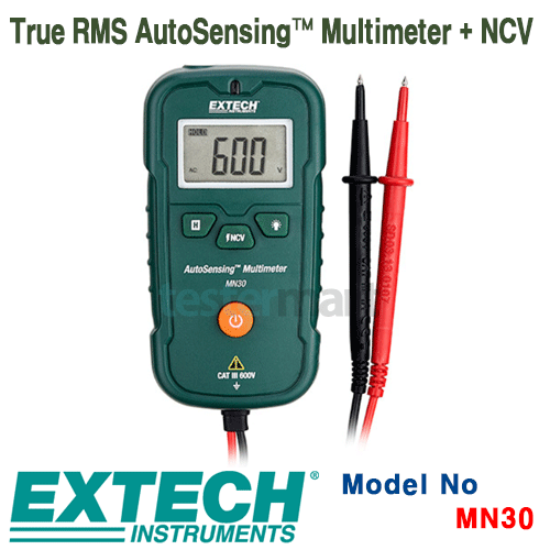 [EXTECH] MN30, True RMS AutoSensing™ Multimeter + NCV, 멀티메타 [익스텍]