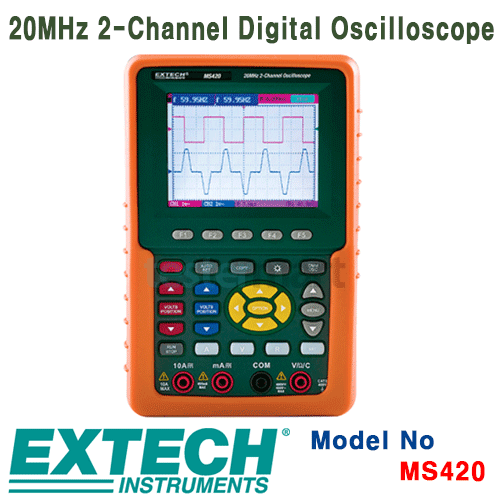 [EXTECH] MS420, 20MHz 2-Channel Digital Oscilloscope, 오실로스코프 [익스텍]