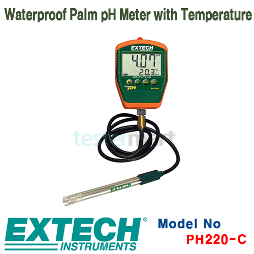 [EXTECH] PH220-C, Waterproof Palm pH Meter with Temperature, 수질측정기 [익스텍]