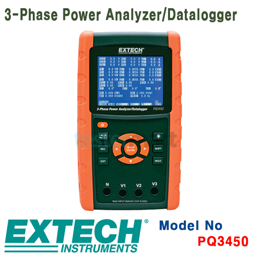 [EXTECH] PQ3450, 3-Phase Power Analyzer/Datalogger, 전력분석기 [익스텍]