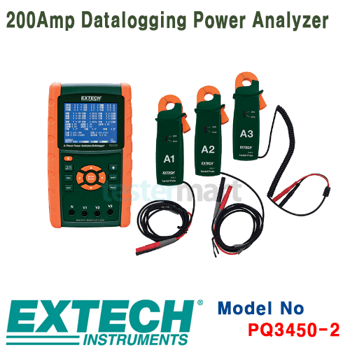[EXTECH] PQ3450-2, 200A Datalogging Power Analyzer Kit, 전력분석계 [익스텍]