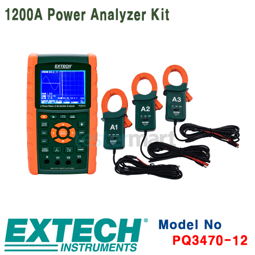 [EXTECH] PQ3470-12, 1200A Power Analyzer Kit, PQ3470 with PQ34-2, 전력분석기 [익스텍]
