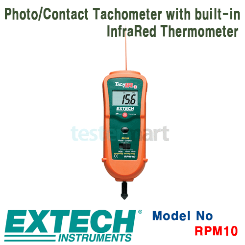 [EXTECH] RPM10, Photo/Contact Tachometer with built-in InfraRed Thermometer, 회전속도계 [익스텍]