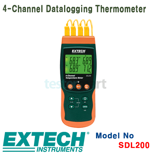 [EXTECH] SDL200, 4-Channel Datalogging Thermometer, 온도 데이터로거 [익스텍]