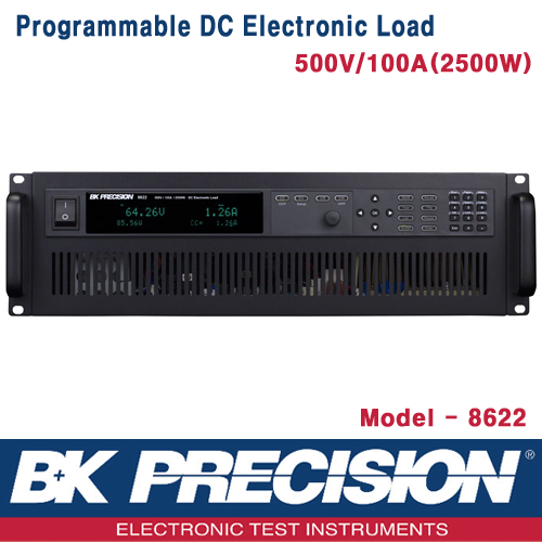 B&K PRECISION 8622, 500V/100A(2500W), DC Electronic Load, DC전자부하기, B&K 8622