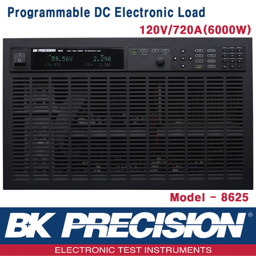 B&K PRECISION 8625, 120V/720A(6000W), DC Electronic Load, DC전자부하기, B&K 8625