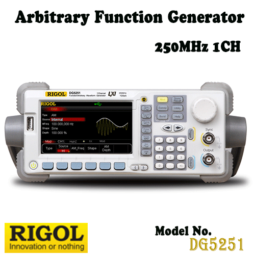 [RIGOL DG5251] 250MHz, 1CH, 1GSa/s, Arbitrary Function Generator, 임의파형발생기