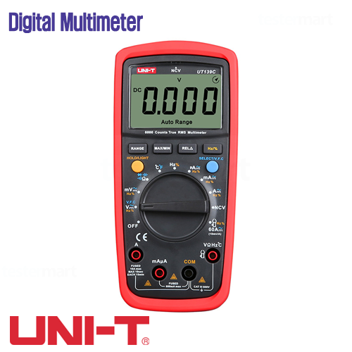 [UNI-Trend UT139C] 6000 Count, 휴대형 디지털 멀티미터, True RMS Digital Multimeter