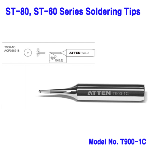 [ATTEN T900-1C] 1.0mm 인두팁, ST-80/ST-60 전용