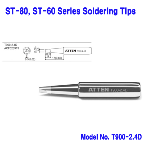 [ATTEN T900-2.4D] 2.4mm 인두팁, ST-80/ST-60 전용