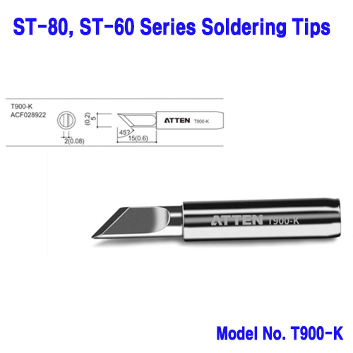 [ATTEN T900-K] 칼팁 기본형, 인두팁, ST-80/ST-60 전용