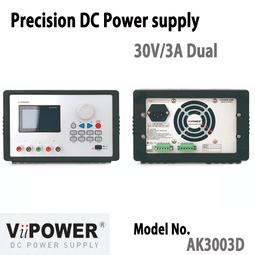 [VUPOWER] AK3003D, 30V/3A, 2채널, 180W, Precision DC Power supply,뷰파워,DC전원공급기