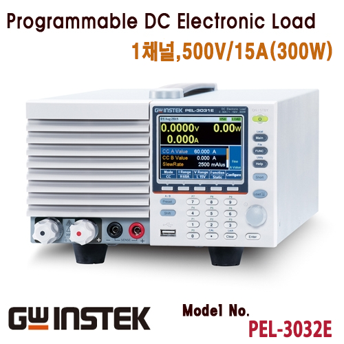 [GWINSTEK PEL-3032E] 2.5V~500V/15A, 300W, 프로그래머블 DC 전자 부하기