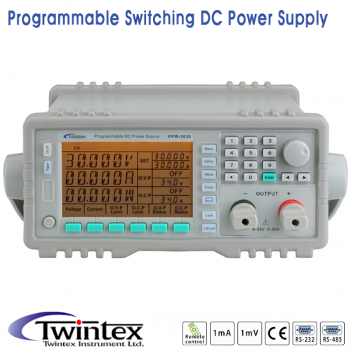 [TWINTEX PPW-12H75] 120V/7.5A, 900W, 1채널 프로그래머블 DC전원공급기