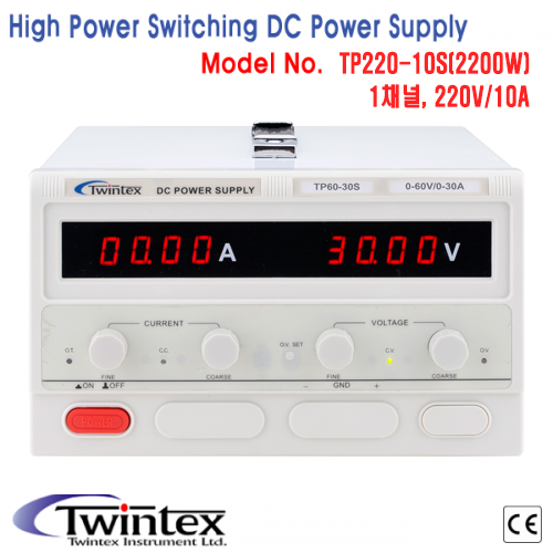 [TWINTEX TP220-10S] 220V/10A, 2200W, DC전원공급기