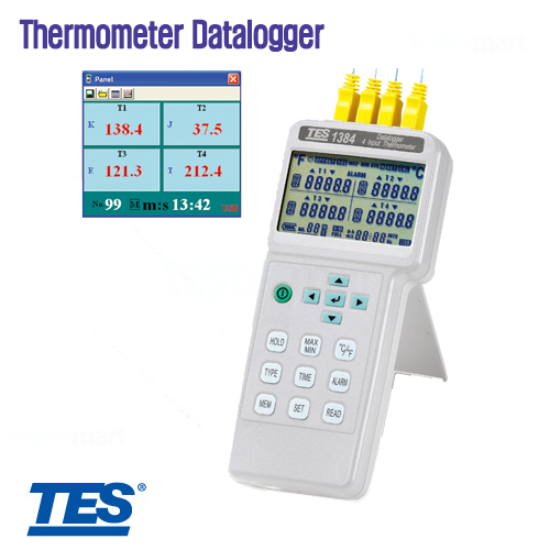 [TES] TES-1384, 4-Channels Thermometer/ Datalogger, 4채널 온도 데이터로거