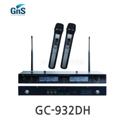 GNS GC-932DH 900MHz 채널가변형 듀얼채널 2x 핸드 타입 무선마이크 True Diversity