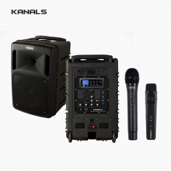 KANALS 카날스 AL-3010 충전용 이동식 휴대용 앰프 스피커 2채널 무선마이크세트