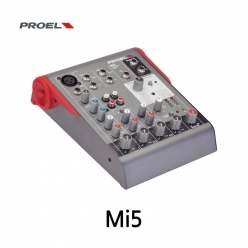 PROEL Mi5 프로엘 6채널 2버스 1x Mic 초소형 믹서 이펙터 내장