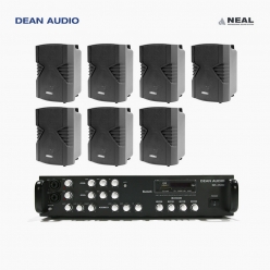 DEAN SR-450D 4채널 앰프 NA-D5 벽걸이 스피커 7개 매장 카페 강의실 업소용 음향 패키지