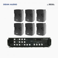 DEAN SR-450D 4채널 앰프 NA-D5 벽걸이 스피커 6개 매장 카페 강의실 업소용 음향 패키지