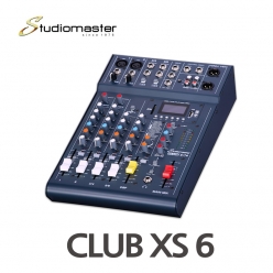 CLUB XS6 6채널 오디오믹서 블루투스 USB 재생 녹음 이펙트