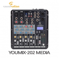 SOUNDSATION YOUMIX-202 MEDIA  6채널 오디오믹서 블루투스 USB플레이어 멀티이벡터
