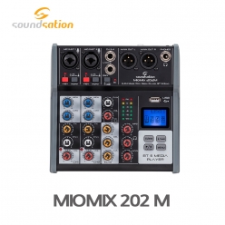 SOUNDSATION MIOMIX202M  4채널 오디오믹서 블루투스 USB플레이어 멀티이벡터