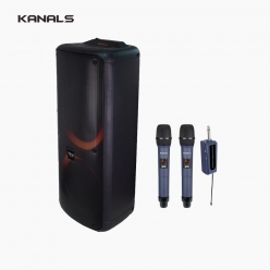 KANALS 카날스 BS-11000 이동식 충전용 블루투스 스피커+BEMAX 2채널 무선마이크 BXM-J942