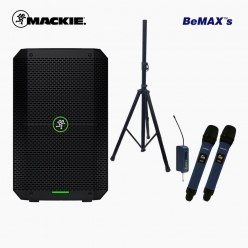 맥키 음향패키지 MACKIE Thump GO 휴대용 배터리 전원 블루투스 라우드 스피커 + BEMAX 2채널 무선마이크 BXM-J942 + MIPRO MS-75 미프로 접이식 고급 스피커 스탠드