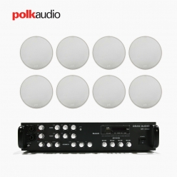 POLK AUDIO 매장 카페 상업용 V60 실링스피커 8개+SR-450D 4채널 앰프 음향패키지