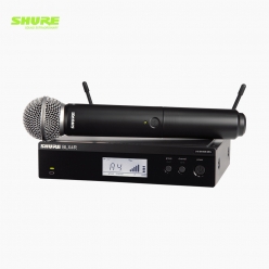 SHURE 슈어 BLX24R/SM58 단일채널 무선 핸드마이크 송수신기 시스템 BLX24RK/SM58