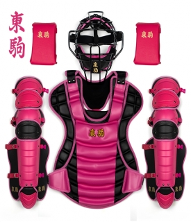 도코마 도쿠마 포수장비 초경량 신형 캐처장비(니세이버,헬멧,가방포함)  핑크블랙(한정판)
